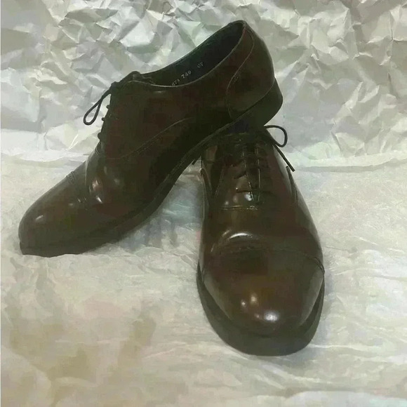 Florsheim Men’s Lexington Cap Toe‎ All Leather Rich Brown Oxford Shoe 7 - Picture 1 of 10